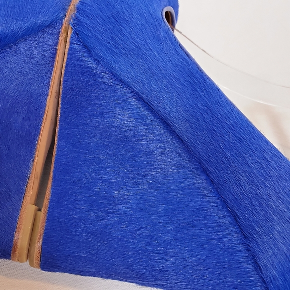 Ann Taylor fur wedge platform heels - Picture 3 of 8